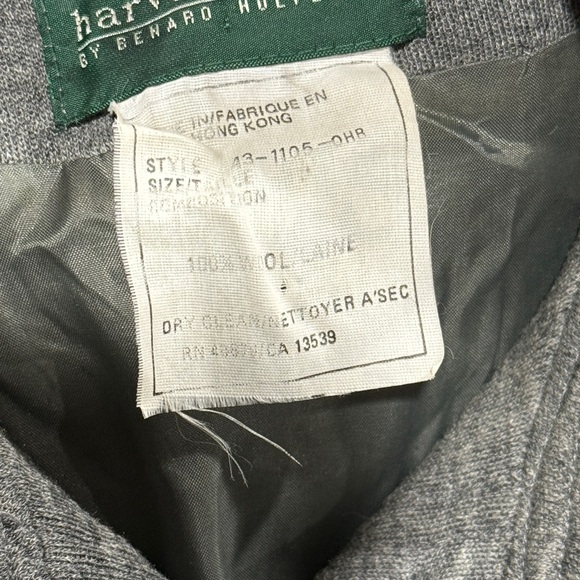 HARVE BENARD Vintage Wool Dress Button Front Gray-Medium - Picture 5 of 5